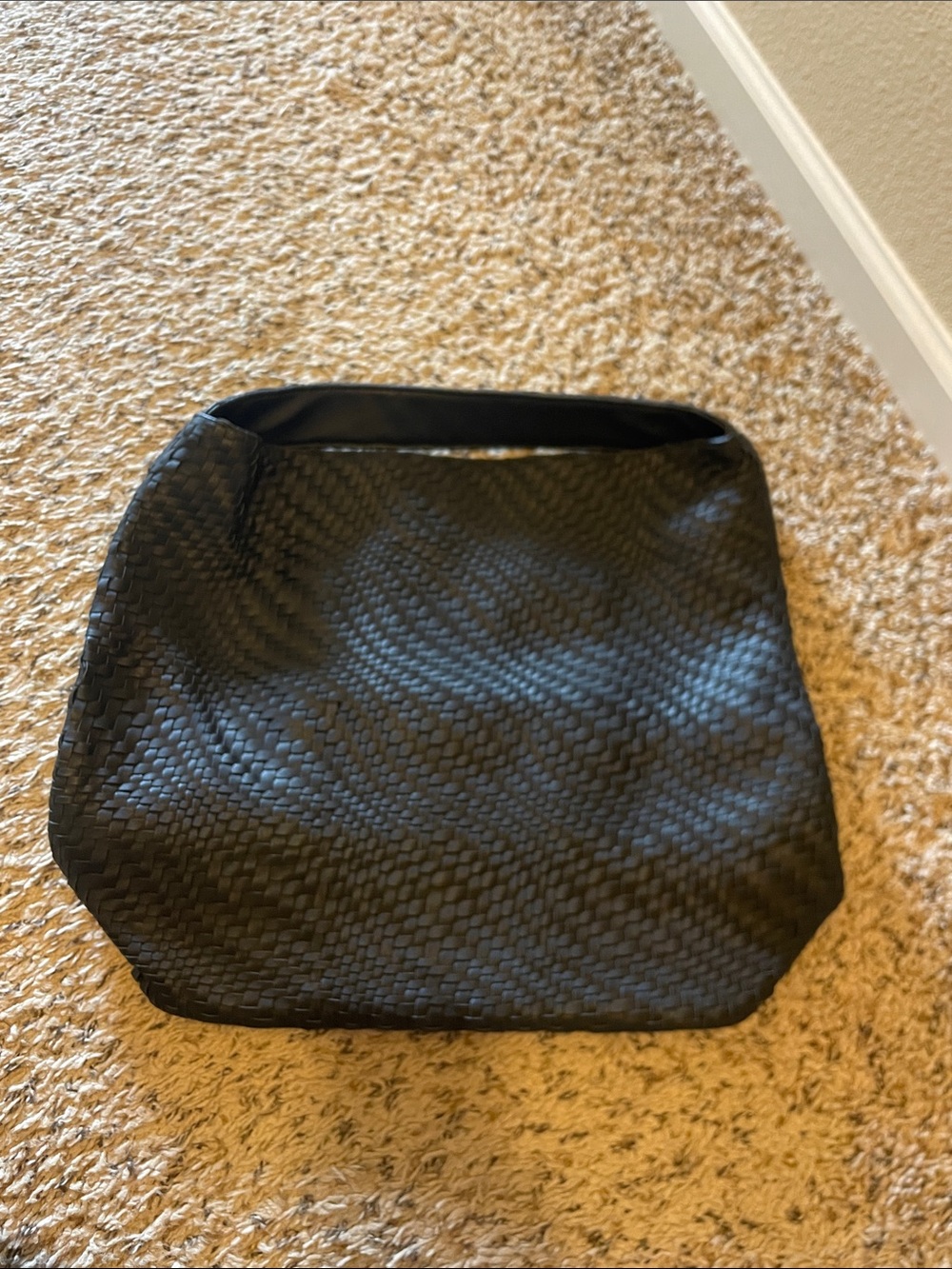 Anthropologie Black Woven Tote